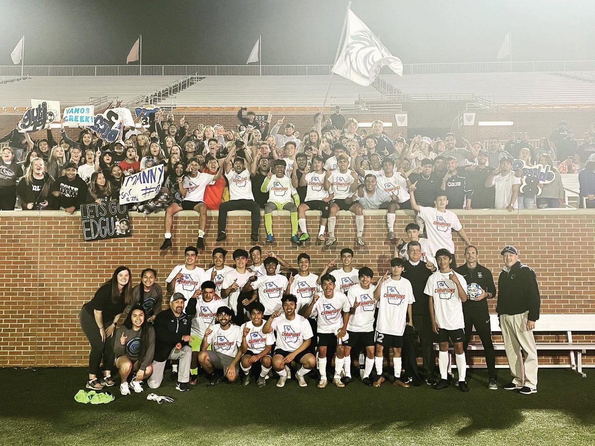creek_coahulla's tweet photo. Congratulations, Creek soccer!! First state champions in school history!⚽️🏆 https://t.co/r5yN4Wjvme