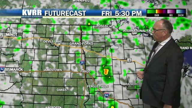 More spotty showers Friday, more likely in Minnesota. Get the latest Weather Authority Forecast: https://t.co/O82KnnJshx https://t.co/kuVsxeiaaa