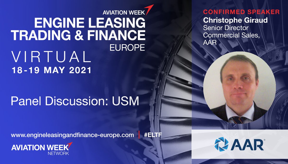 AvWeekEvents's tweet image. In the next few years, as capital increases for operators, will we see more engines parted out? And how will running green-time engines affect the market?
Register today: bit.ly/ELTF_Europe2021
#AvWeekEvents #ELTF #EngineLeasing #AAR @AARCORP
