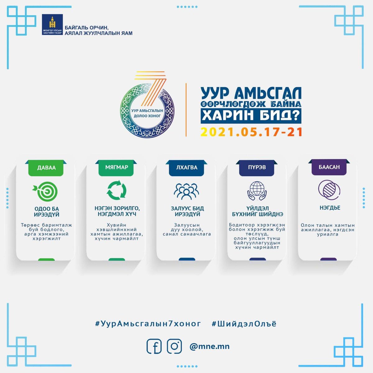 MECCMongolia's tweet photo. "УУР АМЬСГАЛЫН ЦАХИМ ДОЛОО ХОНОГ" 📌2021.05.17-21
Уур амьсгал өөрчлөгдөж байна харин бид?" сэдэвтэй арга хэмжээний үндсэн зорилго нь олон нийтийн мэдлэг, мэдээллийг нэмэгдүүлэх юм. https://t.co/H1aPLeQJzR