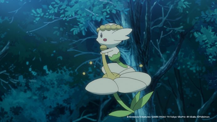 テレビ東京アニメ 公式 今日の テレ東アニメ ポケットモンスター テレビ東京系にて 本日 夕方6時55分 フラベベの白い花 ある日 飛べなくなったゴウの白いフラベべ 乗っている花の花びらが欠けてしまっていた 超レアなフラベベの