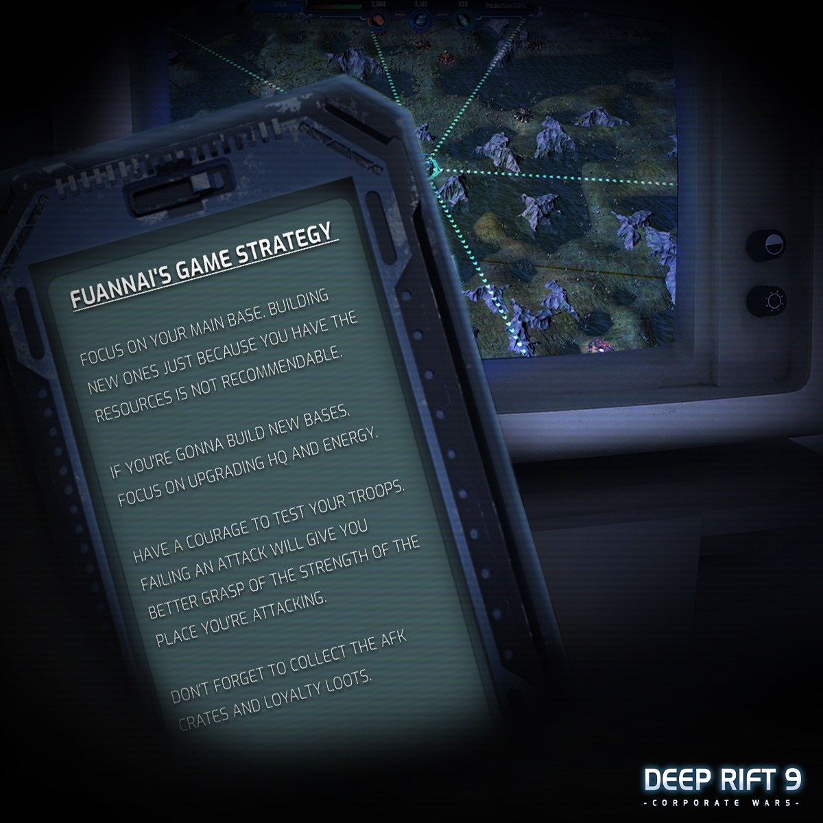 DeepRift9's tweet photo. To help you get through the dangerous terrain of Deep Rift 9, we are here to share a strategy from one of the players, Fuannai. 

Join us to meet new commanders and share strategies in our community here: https://t.co/h1fNL0mcSJ

#DeepRift9 #DR9 #RTS #MMORTS #Strategy #PC #Indie https://t.co/9cd4MaxRxC