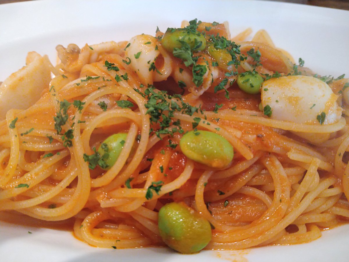 沙月 みちる 今日のお昼もパスタ 甲イカと枝豆トマトソース 沙月 みちる 今日のお昼もパスタ 甲イカと枝豆トマトソース