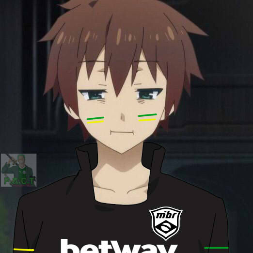 Personagens de Anime com camisas de time on X: Kazuma vendo os jogos da  mibr é assim anime: KonoSuba personagem: Kazuma   / X