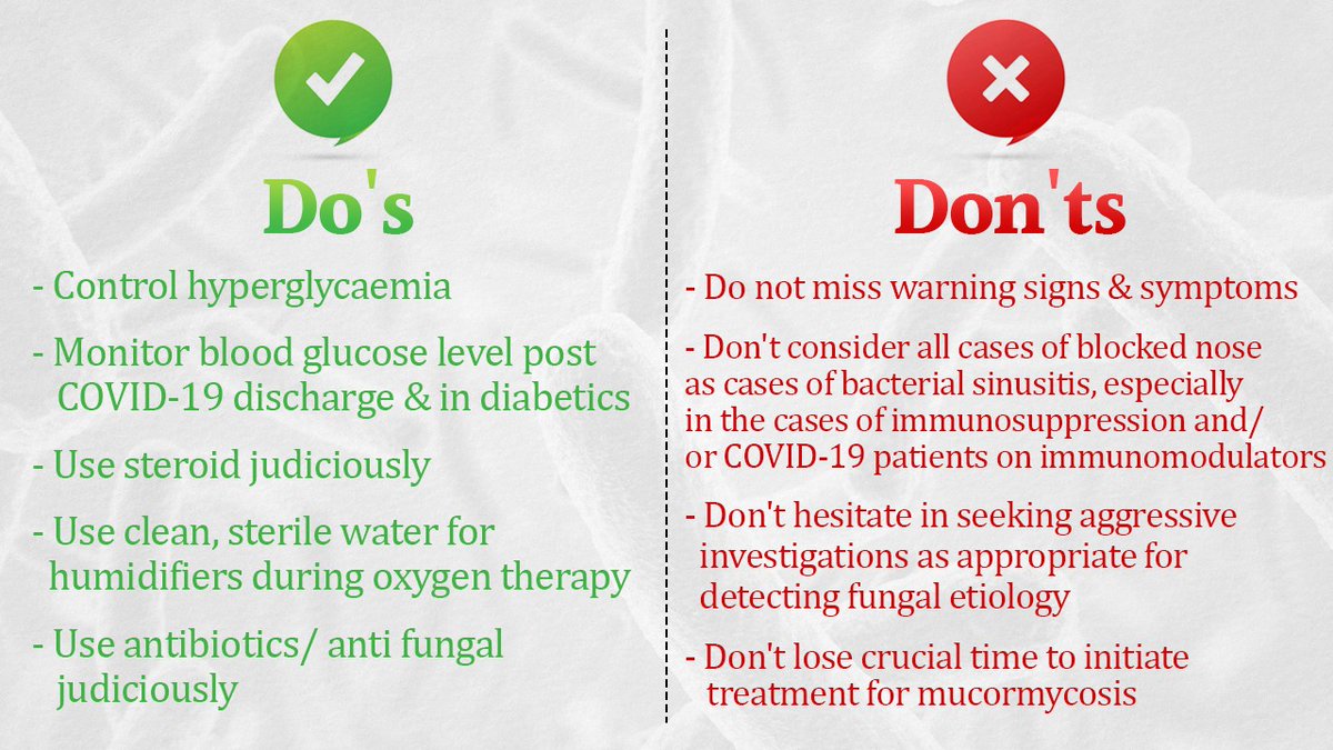 #Mucormycosis, commonly known as '#BlackFungus' has been observed in a number of #COVID19 patients recently. Awareness & early diagnosis can help curb the spread of the fungal infection. Here's how to detect & manage it #IndiaFightsCorona @MoHFW_INDIA