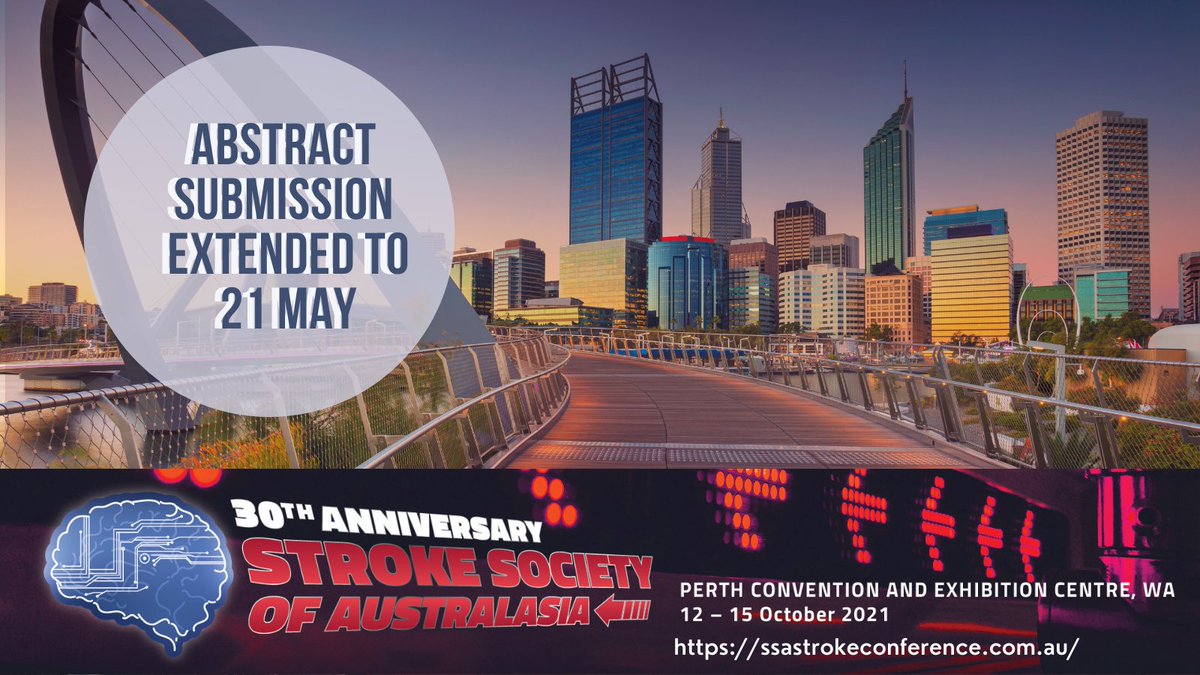 SSA Call for abstract extended! 
Due to many request, we will be keeping the submission portal open until 21st May. You also have the opportunity to edit your already submitted abstract until this date! 
Don't miss out on this extended opportunity. 
 ssastrokeconference.com.au