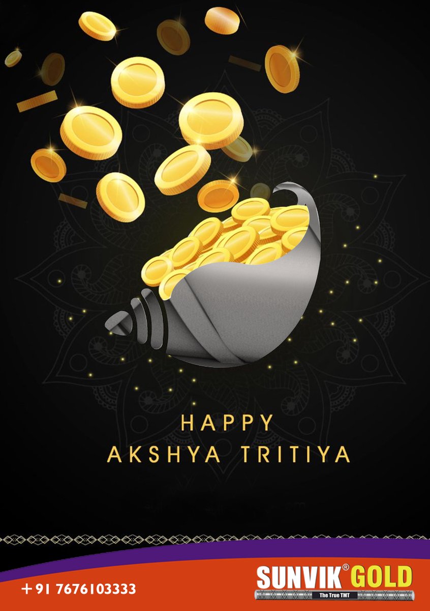 Wishing you days full of joy, prosperity and pot full of happiness and wealth. Happy Akshaya Tritiya.
#SunvikSteels #TMTsteel #Rods #Innerstrength #Innerstrengthmatters #SteelWork #Durable #Steelindustry #Construction #Constructionindustry #Constructionlife #Bengaluru https://t.co/5LUqBqTGAt