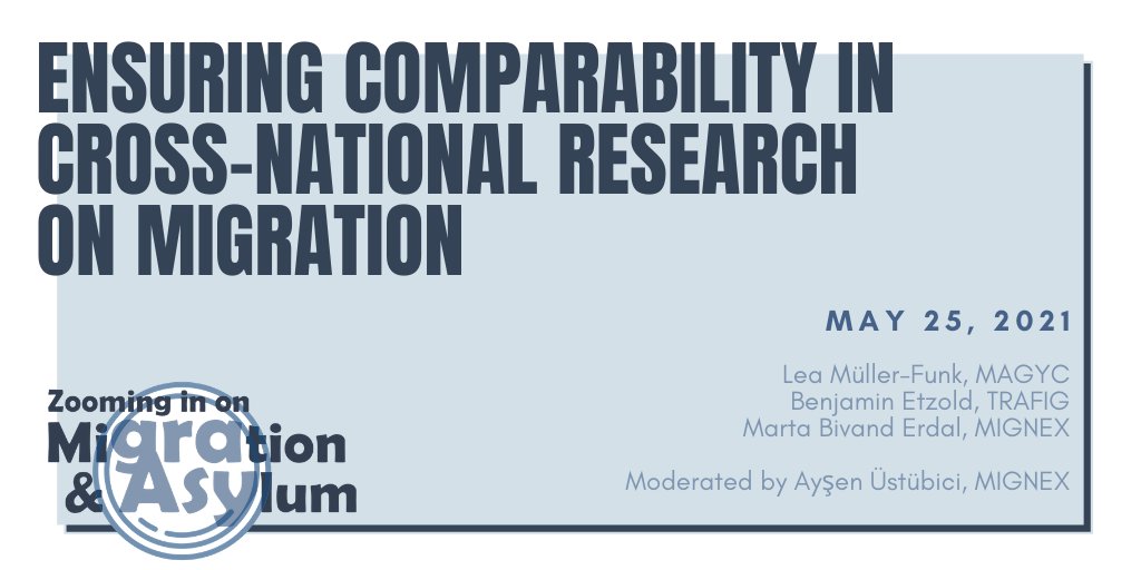 📢The latest webinar in the @H2020 #ZoomingInOnMigration series takes place tomorrow!

Join us for this timely discussion on #migrationresearch w/ @LeaMullerFunk @bivanderdal & @Ben_Etzold

Info👉 bit.ly/3eA8gnX

📺 YouTube streaming available at bit.ly/2XDNj2i