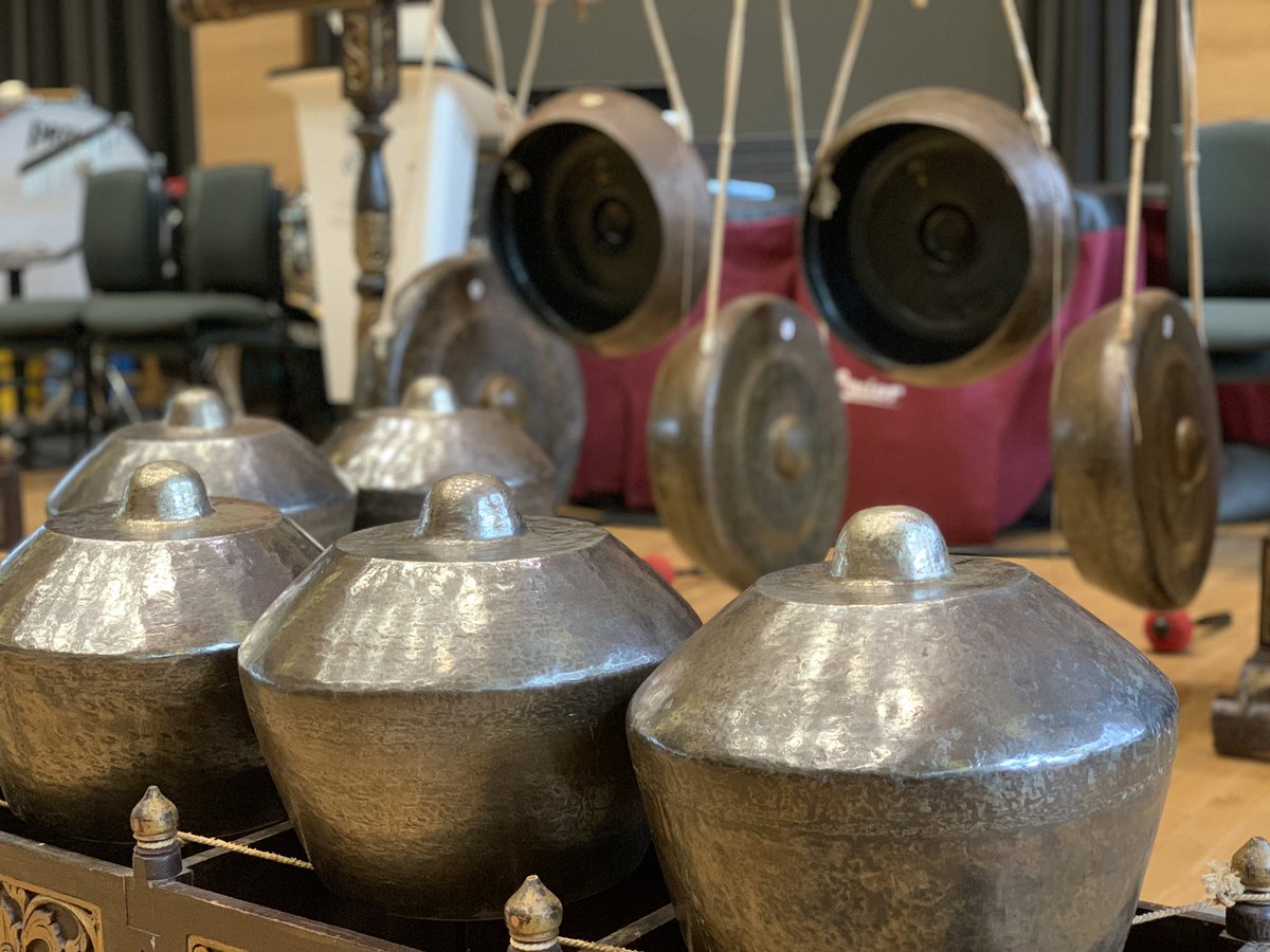 MikeSimpsonTV's tweet photo. Really lovely to be leading Javanese gamelan workshops today using our beautiful central Javanese slendro set! https://t.co/CDrwqgaySe