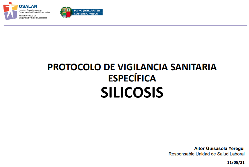 GVAinvassat's tweet photo. Ponencias, fotografías, vídeos y resumen de la presentación del nuevo Protocolo de Vigilancia Específica: silicosis que ponen a vuestra disposición los compañeros de @osalanEJGV.

👉 https://t.co/x2sEyqbjV1

#Silicosis #PRL #SST #Formación https://t.co/ai8bht3WZx