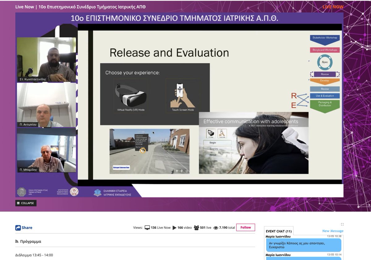 staconst's tweet photo. 2nd Day of the 2nd #CoViRR @erasmusplusUK
training event on #VR in #Healthcare #Education co-located one hour with the 10th Scientific conference of @Aristoteleio reaching a wider audience!! Thank you @MedicalPhysicsA for organising! @CYENSCoE @UoN_HELM @UoNPressOffice #MedEd https://t.co/kiY5GIkTjv