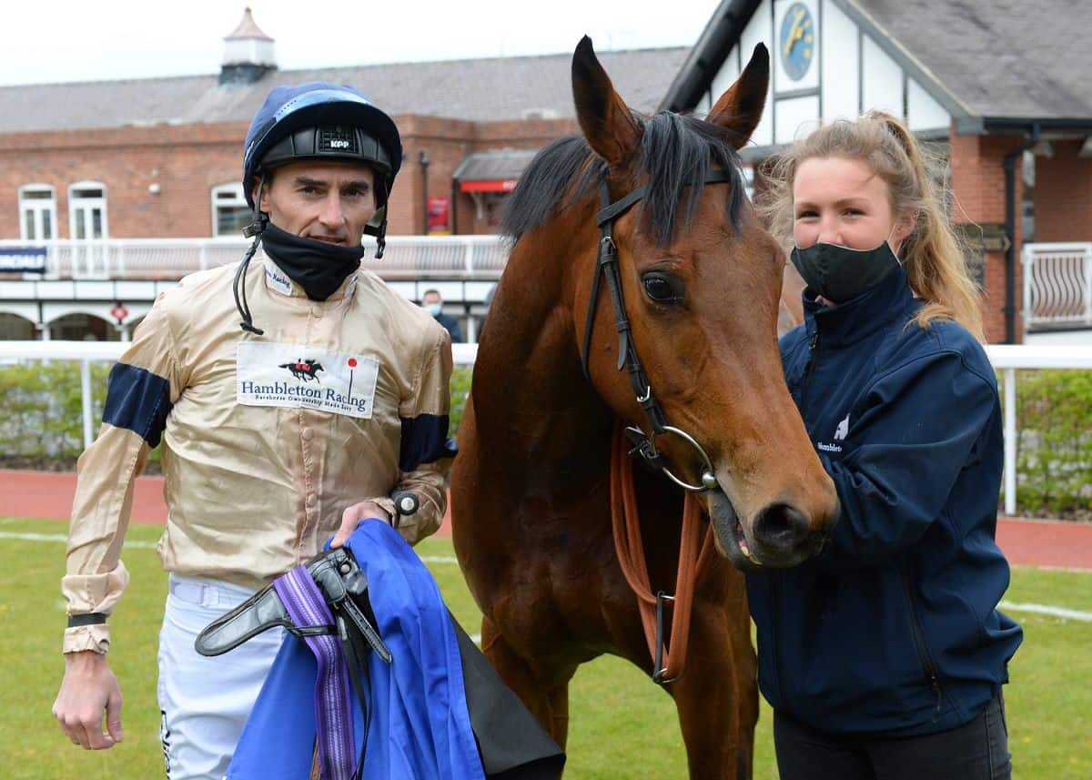 HambletonRacing's tweet photo. Recent Pontefract winner May Blossom tries her hand in the Listed Marygate Stakes @yorkracecourse for the @omeararacing team this afternoon live on @itvracing. Best of luck to all connections! #HambletonTeam #FlyingFilly #Winner #BlackType #PatternRaces #Mayson πππ https://t.co/uvnOFnQCcW