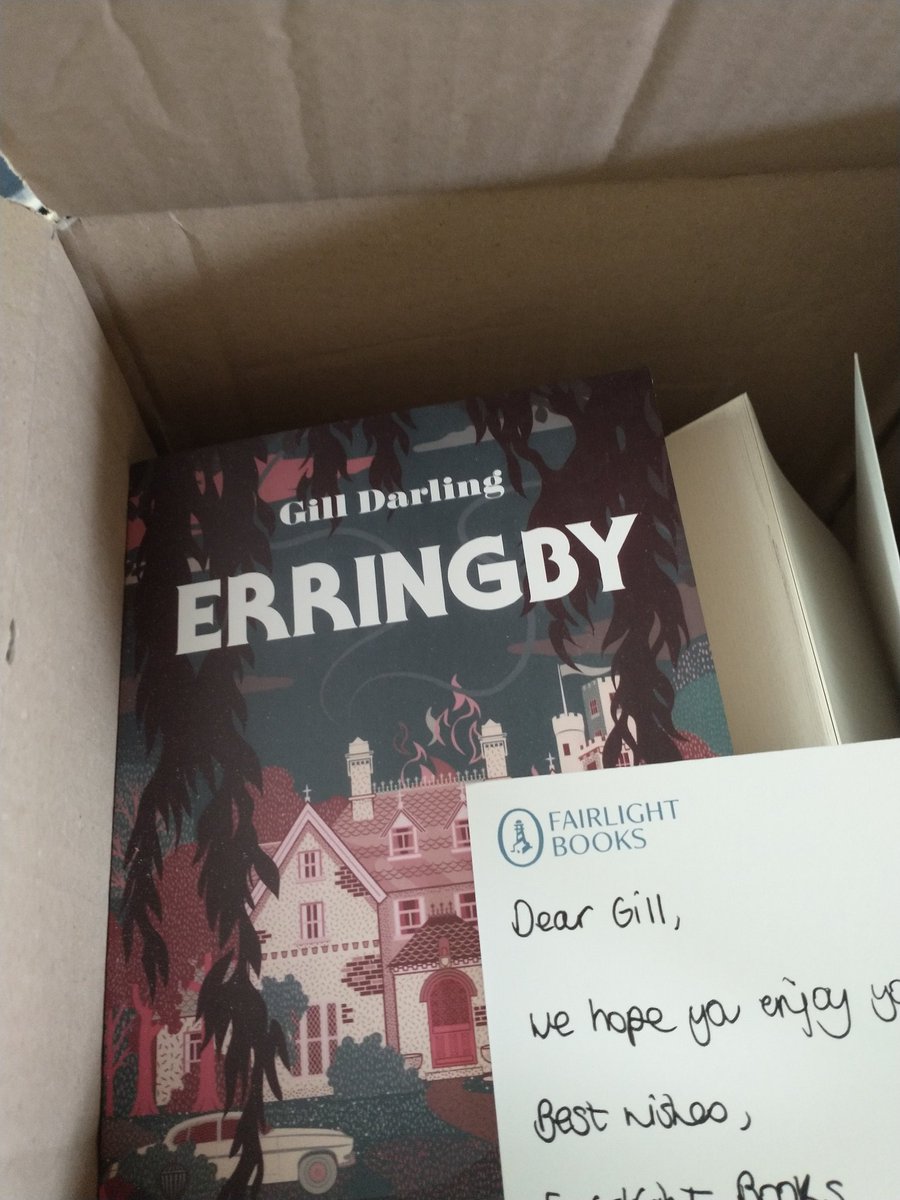 GillDarling2's tweet photo. My box of author copies has arrived. Pinching myself that this is really happening. #Erringby coming with @FairlightBooks next month. https://t.co/51ziTpsPTX