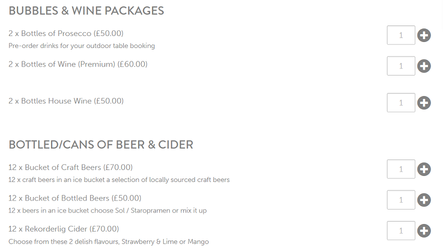 Ok, so #London twitter meetup folk. To book a space for 10-15 ppl at VinegarYard the pre-order drink packages look a bit pants-or maybe just me? Needs to be a £150 pre-order. Either we scrap it and go for picnic in the park or try and find another cool space less restrictive
