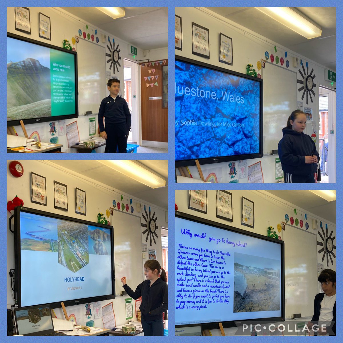 SullyPS's tweet photo. #SPSYear4 prepared presentations to promote the Wonders of Wales and places we could go and explore in our fabulous country! We had some great recommendations of where to go and why from our peers! #SPSAuthenticTask #SPSHumanities https://t.co/cn09HWt7e5