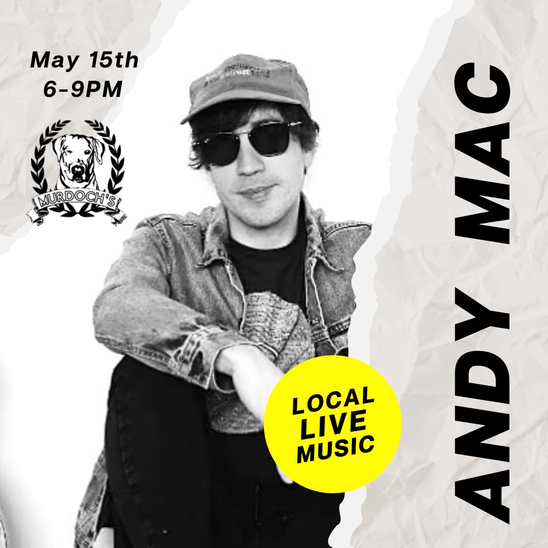 MurdochsPub's tweet image. Join us in our backyard oasis this SATURDAY from 6-9pm for beyond normal burgers, craft beer, sunsets, and LIVE music from local artist, Andy Mac! 🎵 🍔 🍺 🌅 

#beyondnormal #livemusic #acoustic #andymac #saturdayvibes #hyperlocal