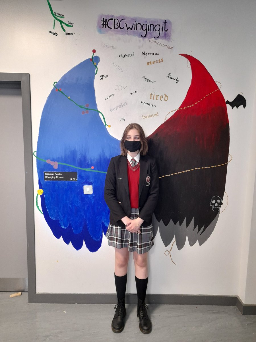 art_cbc's tweet photo. Our rising talent @ClaregalwayColl superb creativity from our 1st years Nicol, Carmen, Aimee and Kamile. Expressing lockdown emotions through Art #cbcwingingit #creativeschools #MentalHealthAwareness #art #creativity https://t.co/IeJI5glSwr