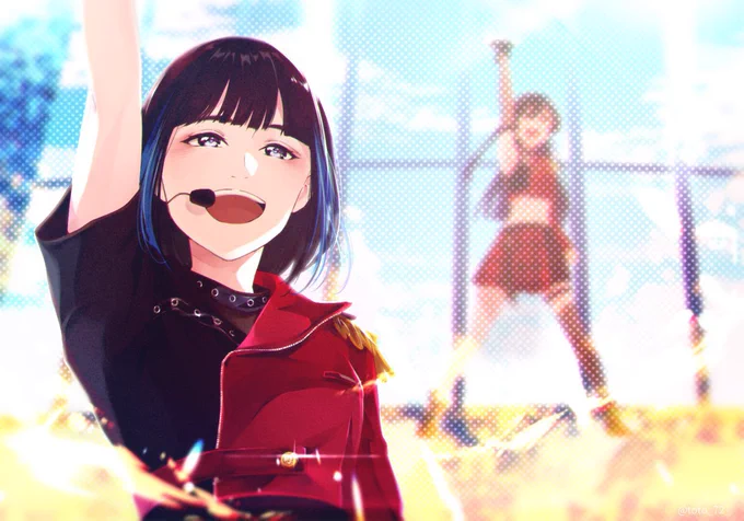 「DIVE!」
ラスト、画面に2人が映されてスタッフさんの愛を感じました😭
 #虹ヶ咲 #虹ヶ咲3rd_DAY2 