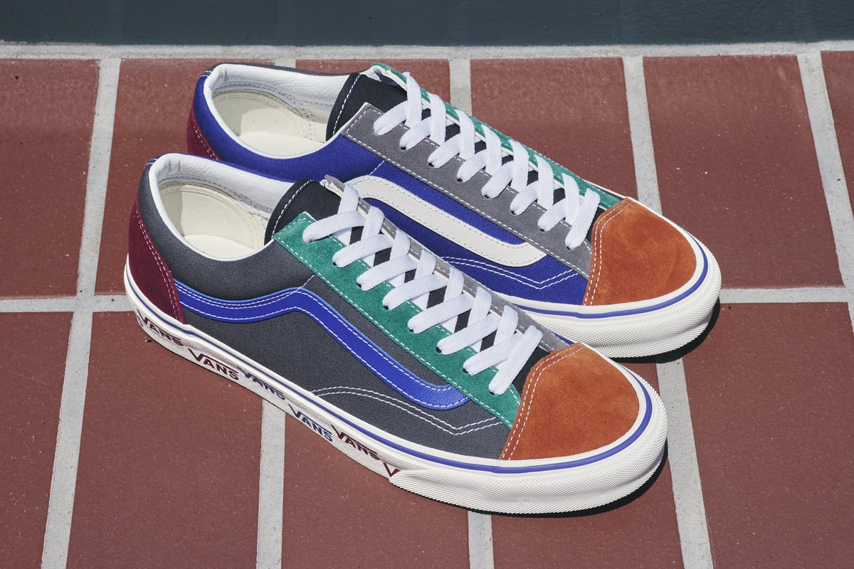Old Skoolの原型でもあるStyle36を、レトロなカラーリングを各パネルに配置したアッパーとアウトソールのプリントが映えるパッケージが登場中。
Vans Store各店と、Vans取扱一部店舗にて販売中です。
#vansjapan