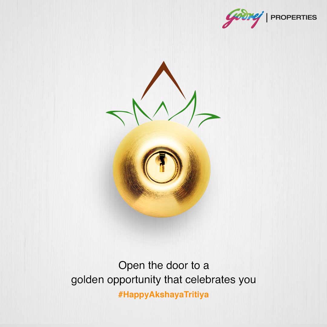 Let your dream home be blessed with the gift of eternal bliss.

#GodrejProperties wishes you all a #HappyAkshayaTritiya. 

#AkshayTritiya #AkshayaTritiya2021