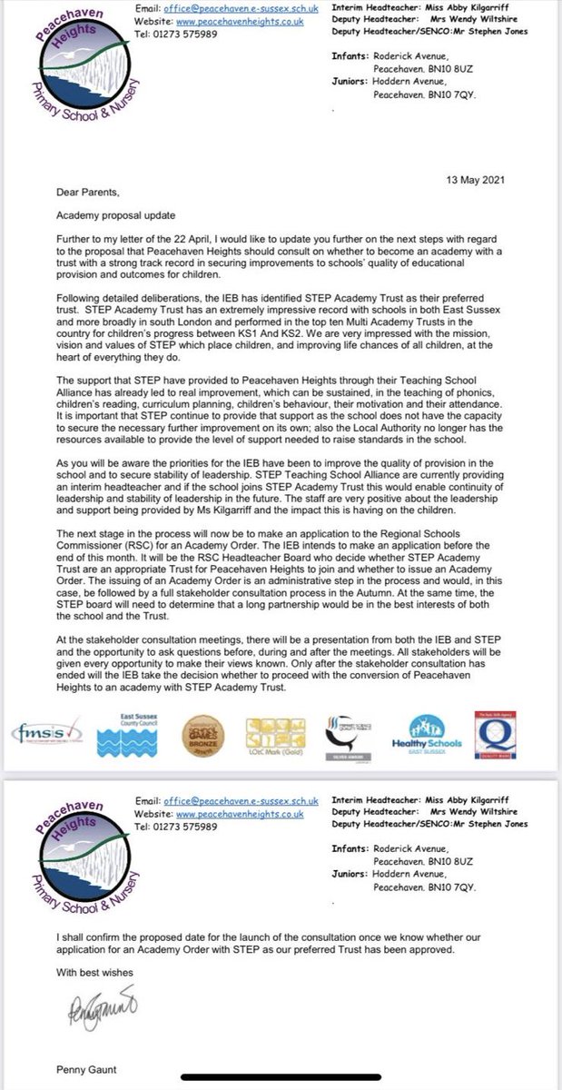 Hands Off Peacehaven Schools tweet media