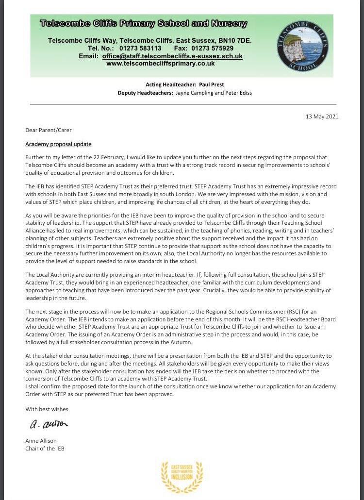 Hands Off Peacehaven Schools tweet media