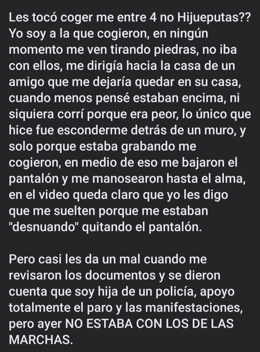 mazocooperante's tweet photo. @AlcaldiaPopayan La carta que deja la joven que fue violada por la policía colombiana para luego quitarse la vida https://t.co/cYabQmCUC8