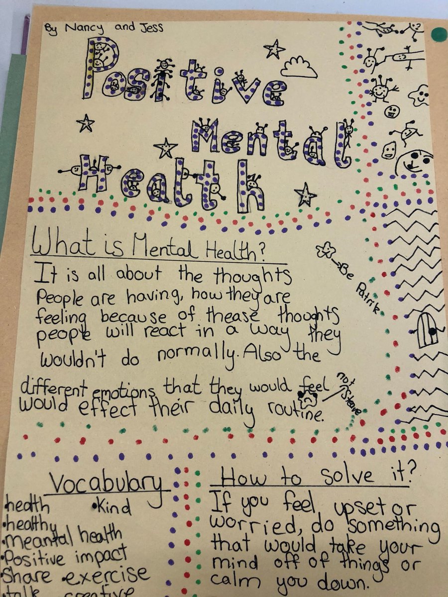 DanemillPrimary's tweet image. Year 6 have been doing some awesome work for #MentalHealthAwarenessWeek! Talking about what mental health is and how mental health can be impacted 👏 #excellentwork #developingunderstanding @EmWot1