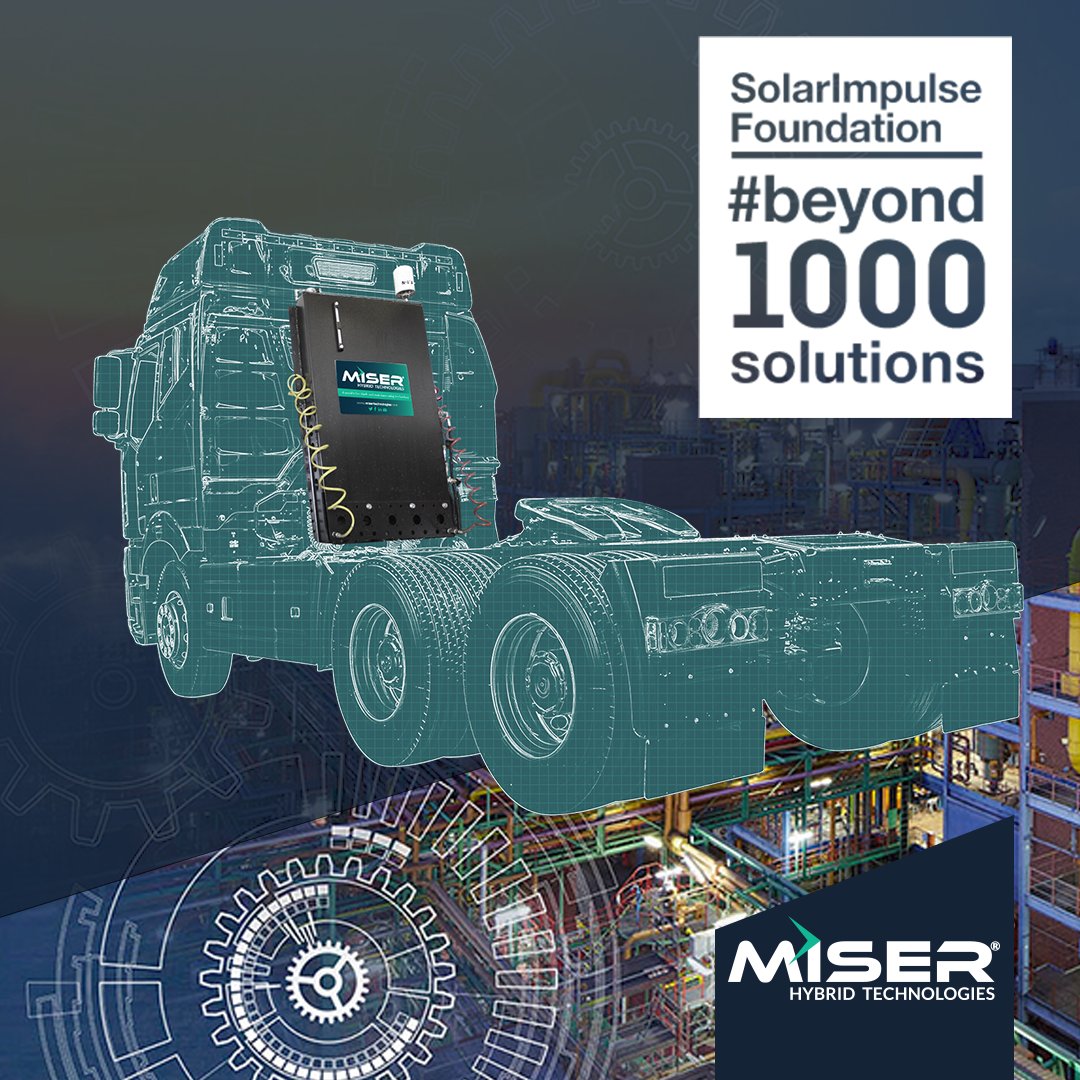 MiserTech's tweet photo. MISER® Hybrid Technologies, 
Solar Impulse labeled solutions significantly reduce fuel consumption and greenhouse gas emissions from heavy-duty vehicles. 
#miser #1000solutions #beyond1000solutions #innovation #sustainability https://t.co/VYcEGE0KsN