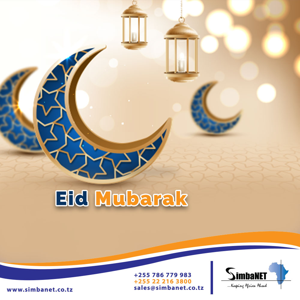 simbanettz's tweet photo. The Board of Directors, Management and Staff of SimbaNET Tanzania wishes all our customers a happy Eid, May Allah bless you all, Eid Mubarak!!
#simbanettz #eidmubarak #fiber https://t.co/SdlwEZVQb7