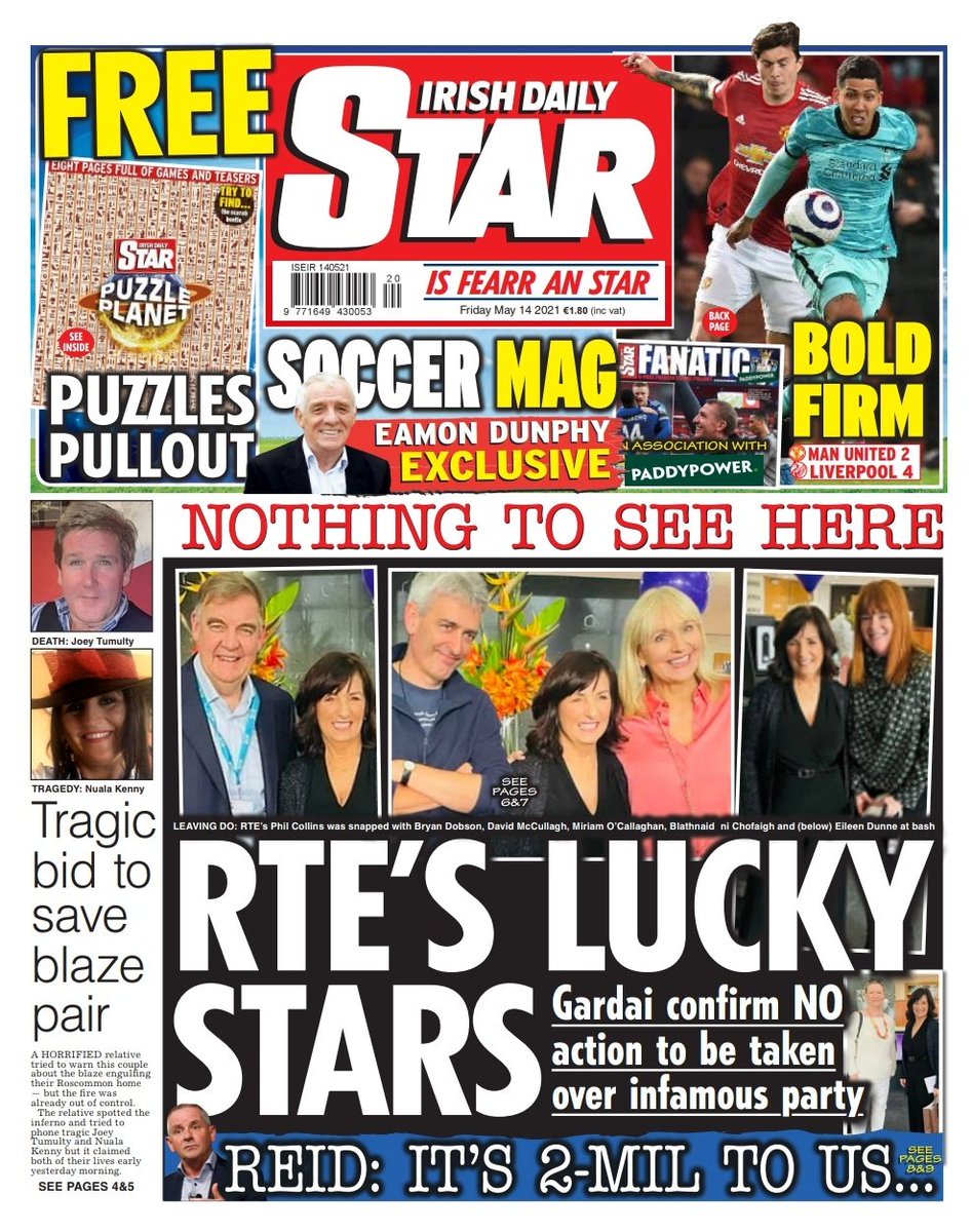 IrishStarUS's tweet photo. Friday's edition includes super soccer pullout and puzzles pullout https://t.co/XgIujwIVhG