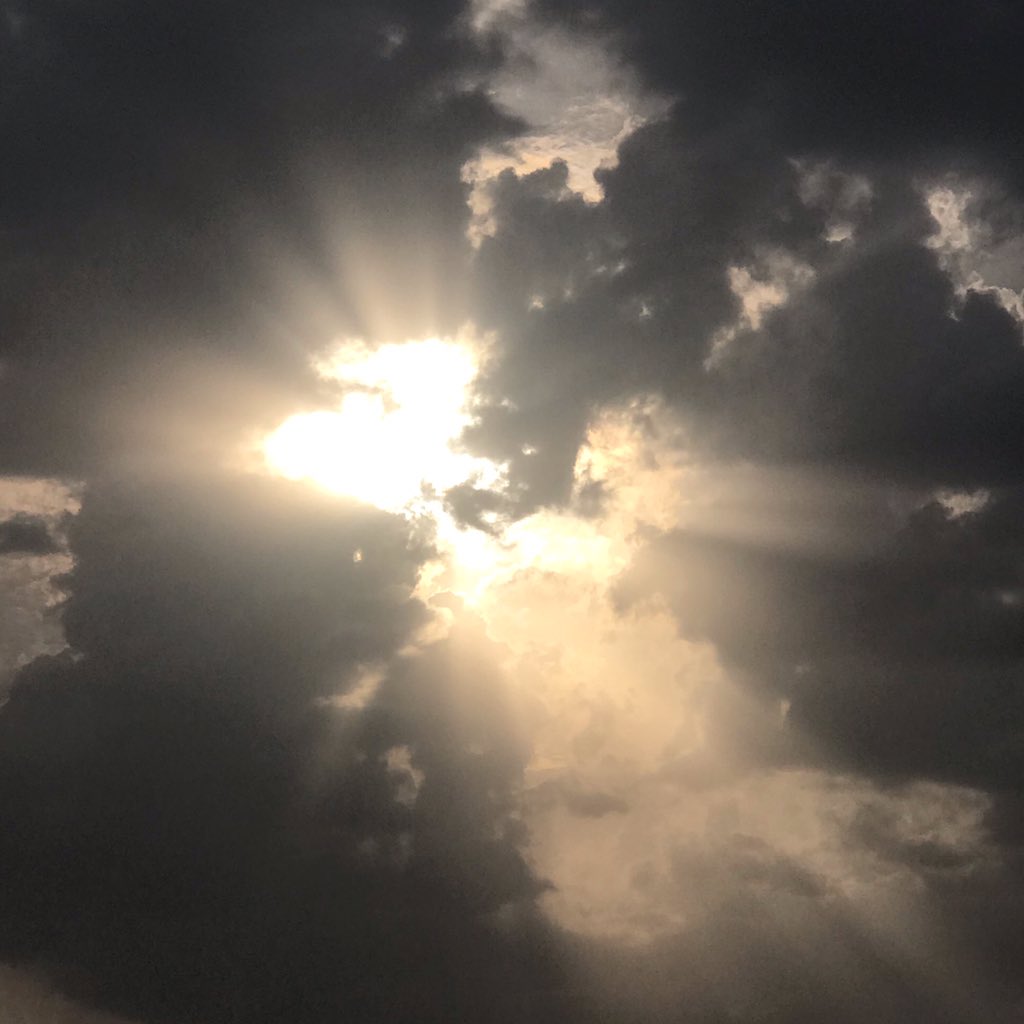 Light and dark, dark and light! 

The sky this morning reminded me that both are a part of the same reality. Fulfilling their purpose for the moment. Then giving way gracefully to the other.