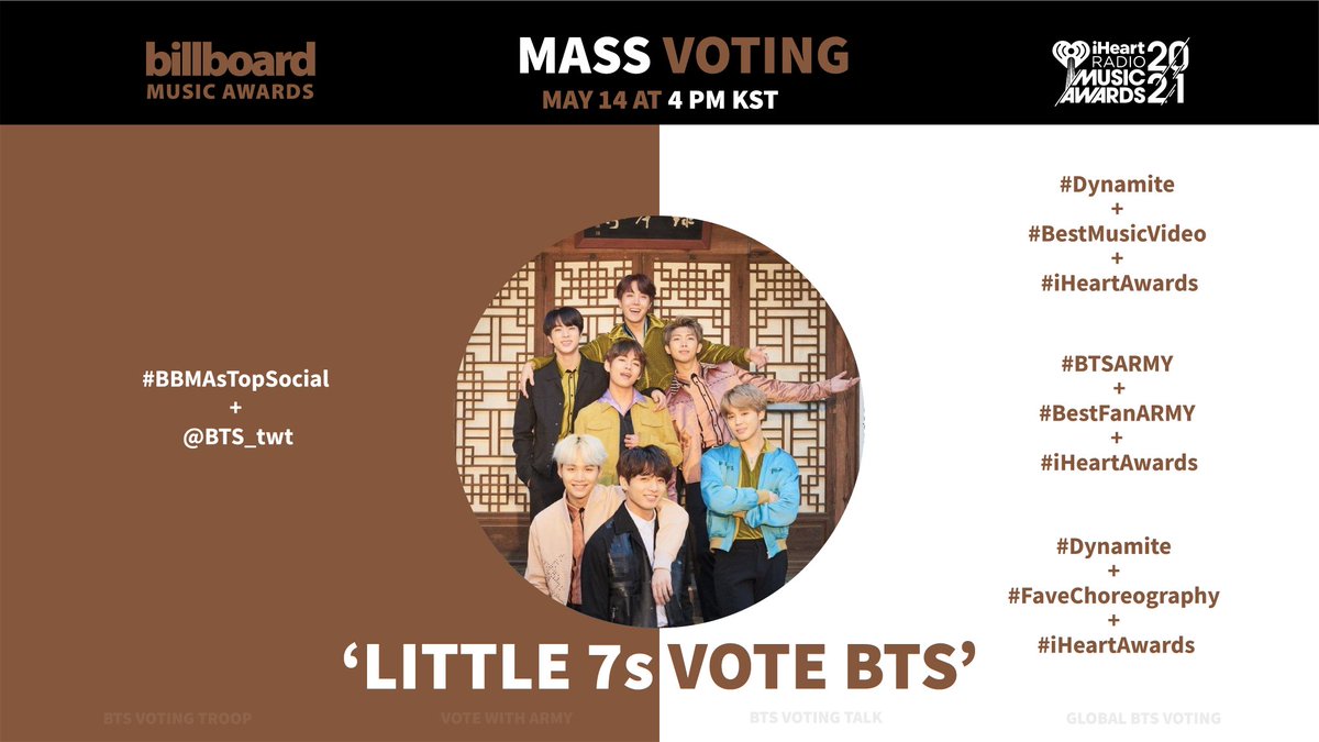 istxbts's tweet photo. 📩 Mass Voting 📩

ARMY! Voting has reset 📢
Join us for BBMAs &amp; iHeart Mass Voting! We have a really cute Keyword today 😉💜

Use the Keyword: LITTLE 7s VOTE BTS +#BBMAsTopSocial +@BTS_twt

📌10x votes per day on Website &amp; Twitter
📌Check the poster below for correct hashtags https://t.co/7cDwo46CQ6