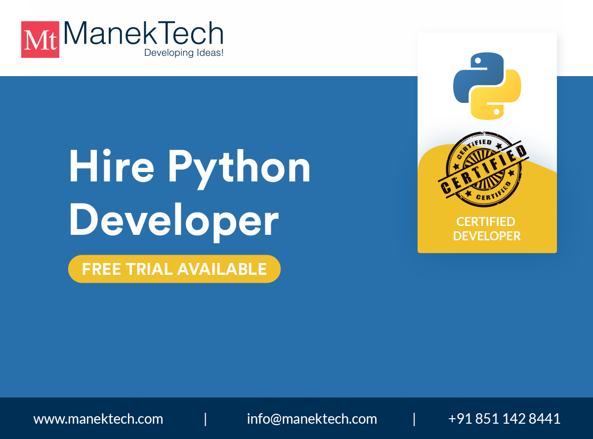 Looking for #Pythondeveloper? Hire our experts. Free Trial Available!

#Backenddeveloper #AI #ML #hiredeveloper #backenddevelopment #ArtificialIntelligence #DataScience #Germany #Europe #London #Berlin #Australia #Sydney #Melbourne #remotedeveloper #js #nodejs #developerineurope