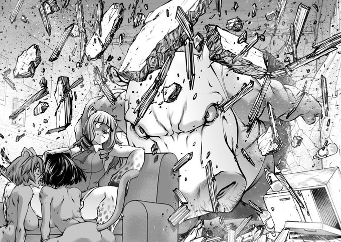 「キリングバイツ」最新話「今のお前は戦士じゃない」本日更新。ハイエナvsカバ。どっちが強いのでしょうか。どっちも最強です。https://t.co/GPVBuSjuIN 