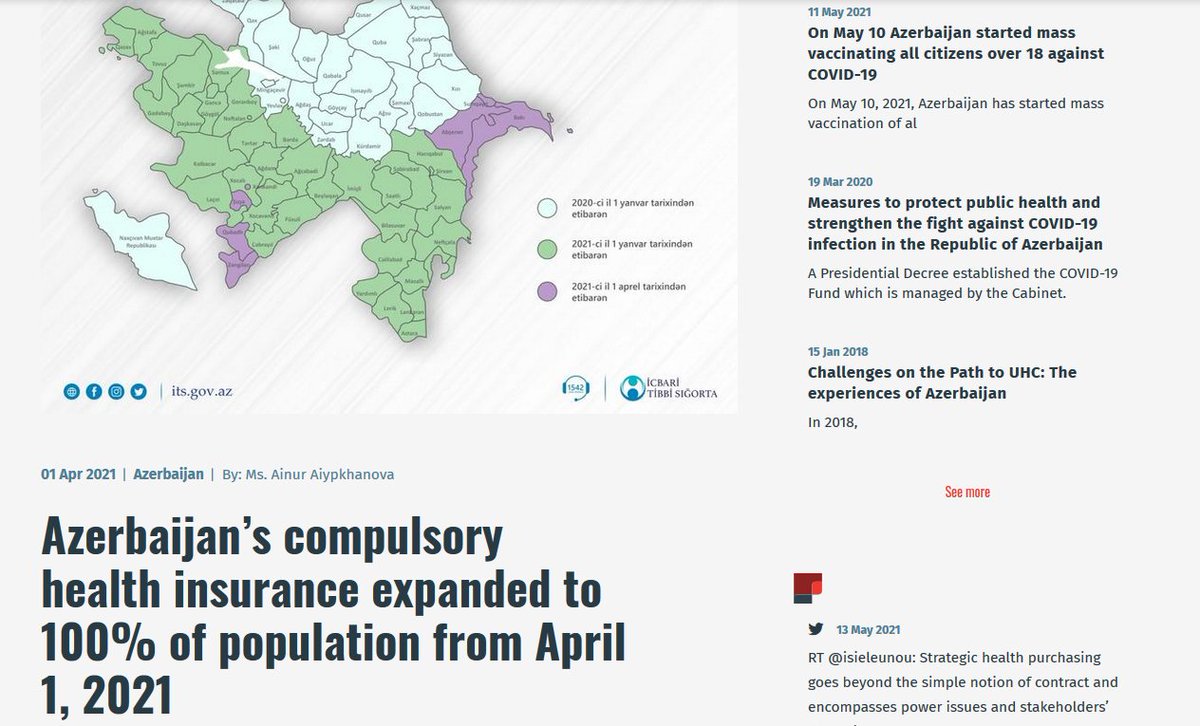 P4HNetwork's tweet photo. Azerbaijan launched compulsory health insurance reform fully since April 1st &amp; is leveraging on reform outcomes during the #pandemic 

https://t.co/rRp70otQfF https://t.co/ztn5WYFnwP