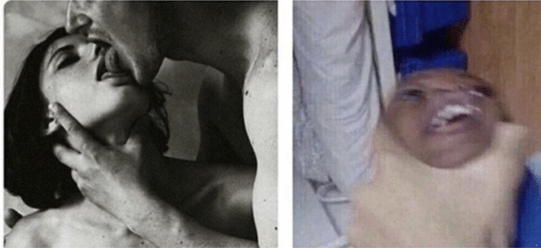How u think u look when being choked during sex

Vs

How you really look😹😹