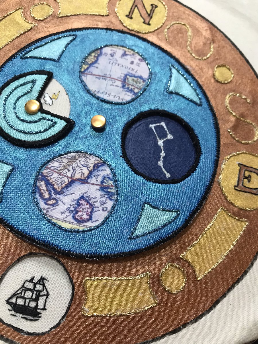 CarolineHack's tweet photo. First assembly of all four #volvelle rings
AND THEY ALIGN!
AND ROTATE!
Phew.
Still a bit of sewing and tidying to do but I am very relieved!
#HandEmbroidery. #IAmSewing #WorkInProgress https://t.co/dJAIYQaXMD