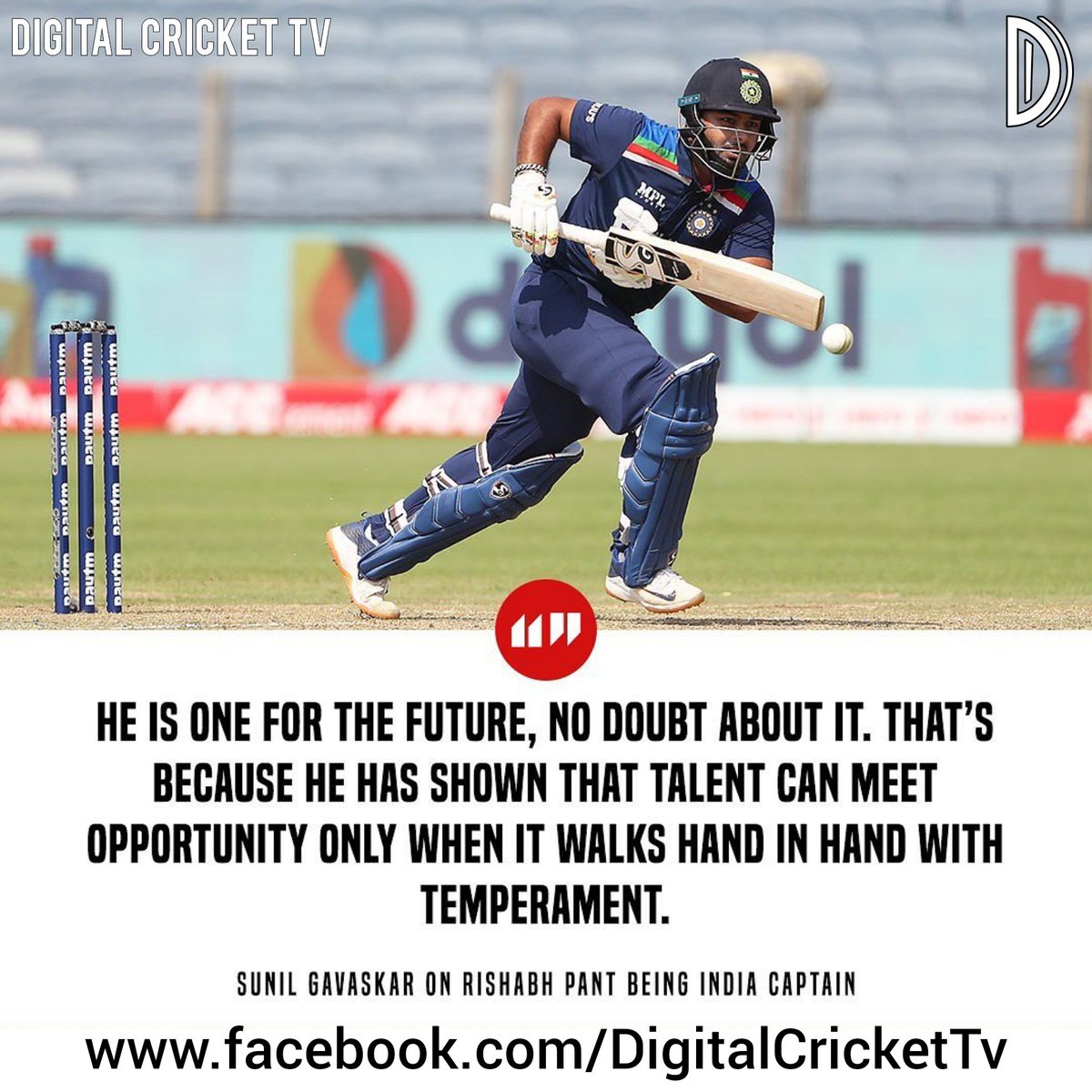 D_C_Tv's tweet photo. Sunil Gavaskar backs Rishabh Pant to be India’s future captain
#TeamIndia
#SunilGavaskar / #RishabhPant
#IndianCricketTeam / #Cricket
#IndianCricket / #IndianCricketer
#BCCI / #IPL2021 / #India
#ViratKohli / #Batsman
#Mumbai / #Delhi / #Punjab
#Punjabi / #Hindi / #DC_Tv
#ICC https://t.co/yXpYuArzUg
