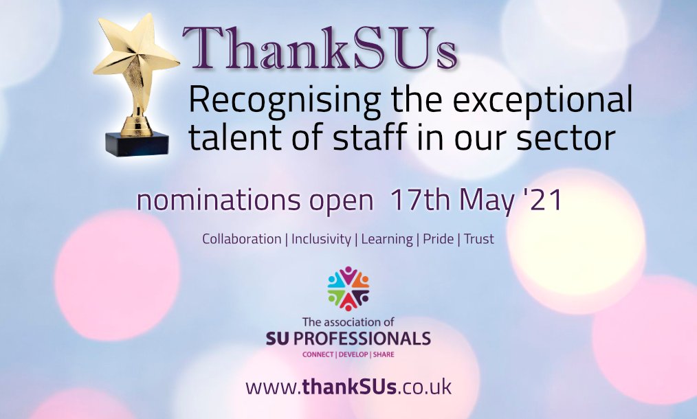A time to say thank you… giving staff in students' unions the recognition they deserve in a way that fits our values. 

Read more here: bit.ly/3bnEkcQ
