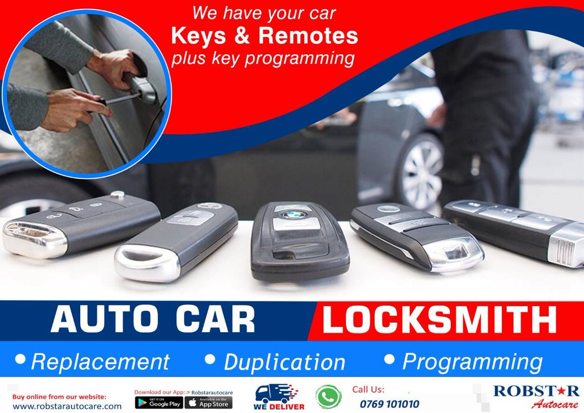 RobstarAutocare's tweet photo. Do you need #keyreplacement , #keyduplication , #keyprogramming ,#keyshell restoration?
Now available @RobstarAutocare .
Visit us today a long Baricho road at Hola junction for the services. https://t.co/INC2Amu3lr