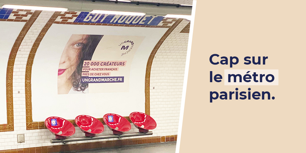 I MÉTRO I 
Un Grand Marché arrive dans le métro parisien ! 
Pendant 7 à 15 jours, plus de 200 affiches seront présentes dans des stations populaires de la capitale. Nous sommes ravis de valoriser le travail de toute une communauté de créatifs à travers cette campagne. 
#faitmain