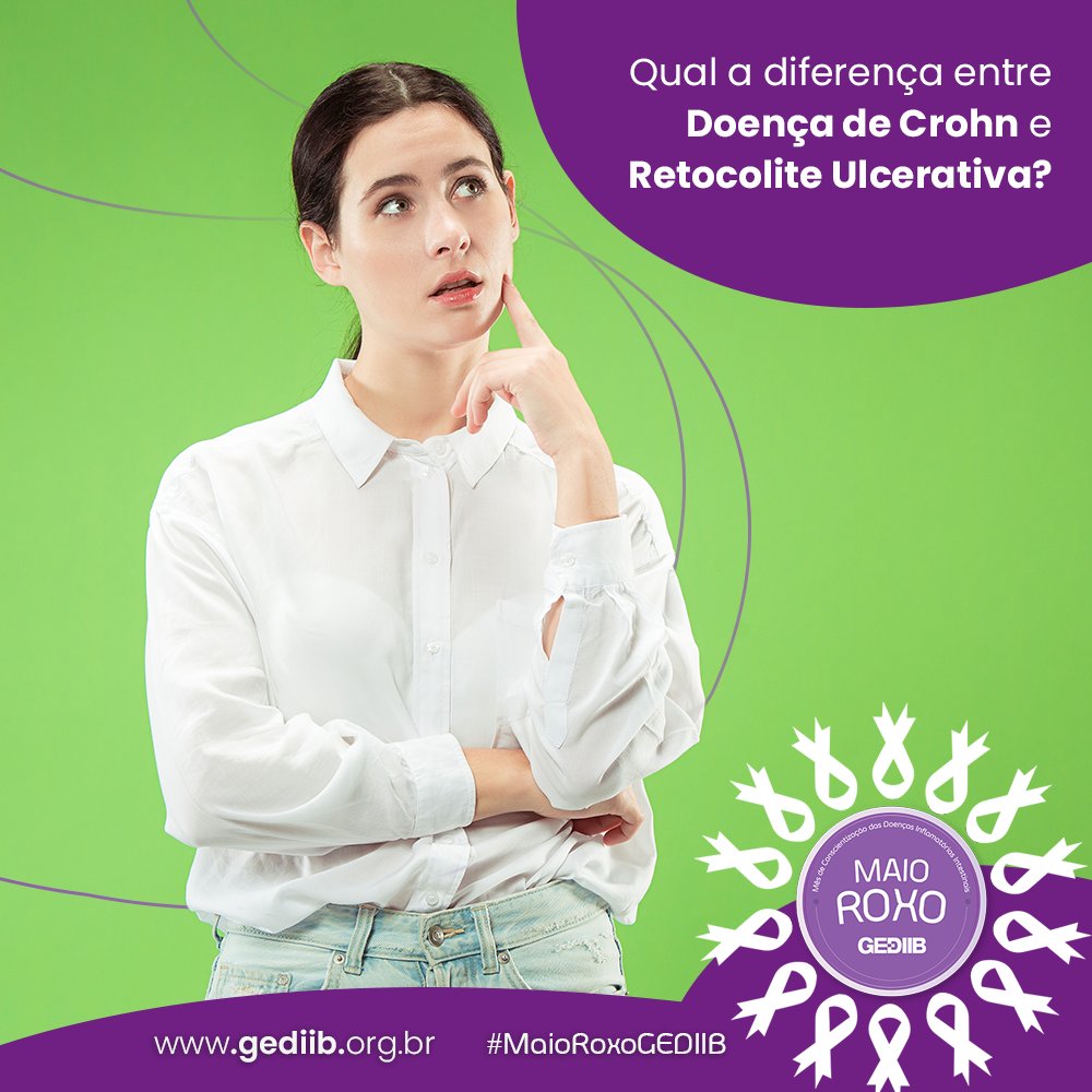 gediib_oficial's tweet photo. A diferença principal é que a Retocolite Ulcerativa acomete o intestino grosso, e a Doença de Crohn pode acometer todo o trato digestório desde a boca até o ânus.
Saiba mais em: https://t.co/bnnAaLF3B1
.
#gediib #maioroxogediib #maioroxo #orgulhodesergediib https://t.co/uvlaHpqpnN
