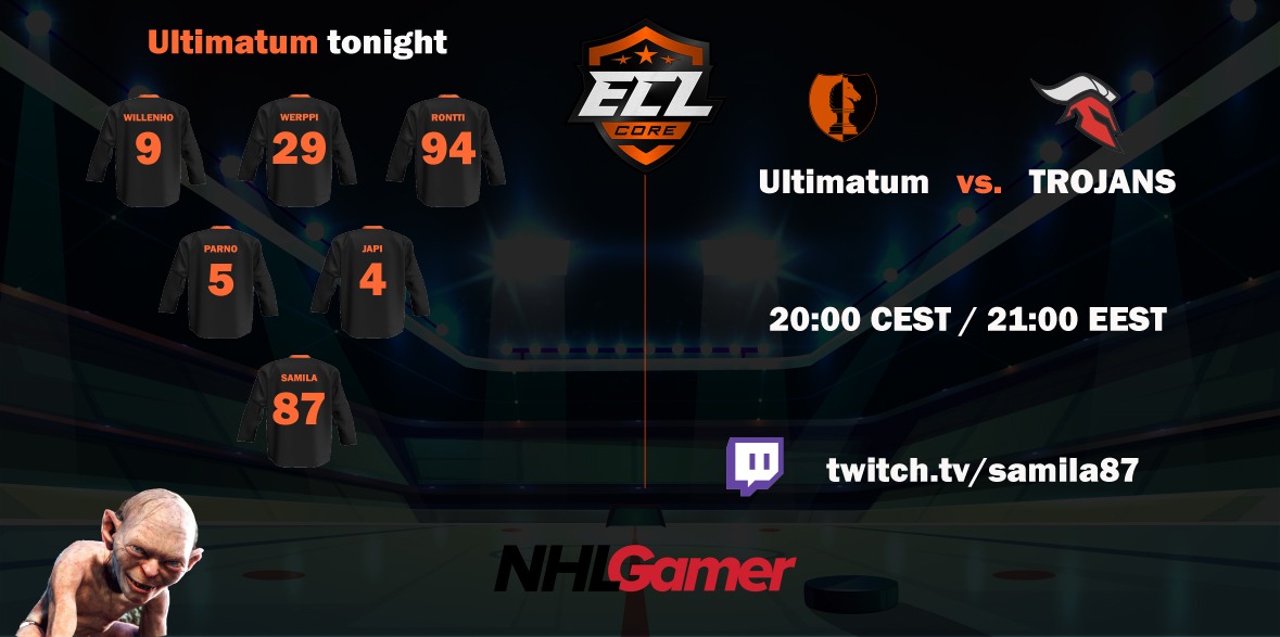 Interesting artistic choices by the designer today, but no matter. It's still game day! 🥳

#ECL12 #NHLGamer