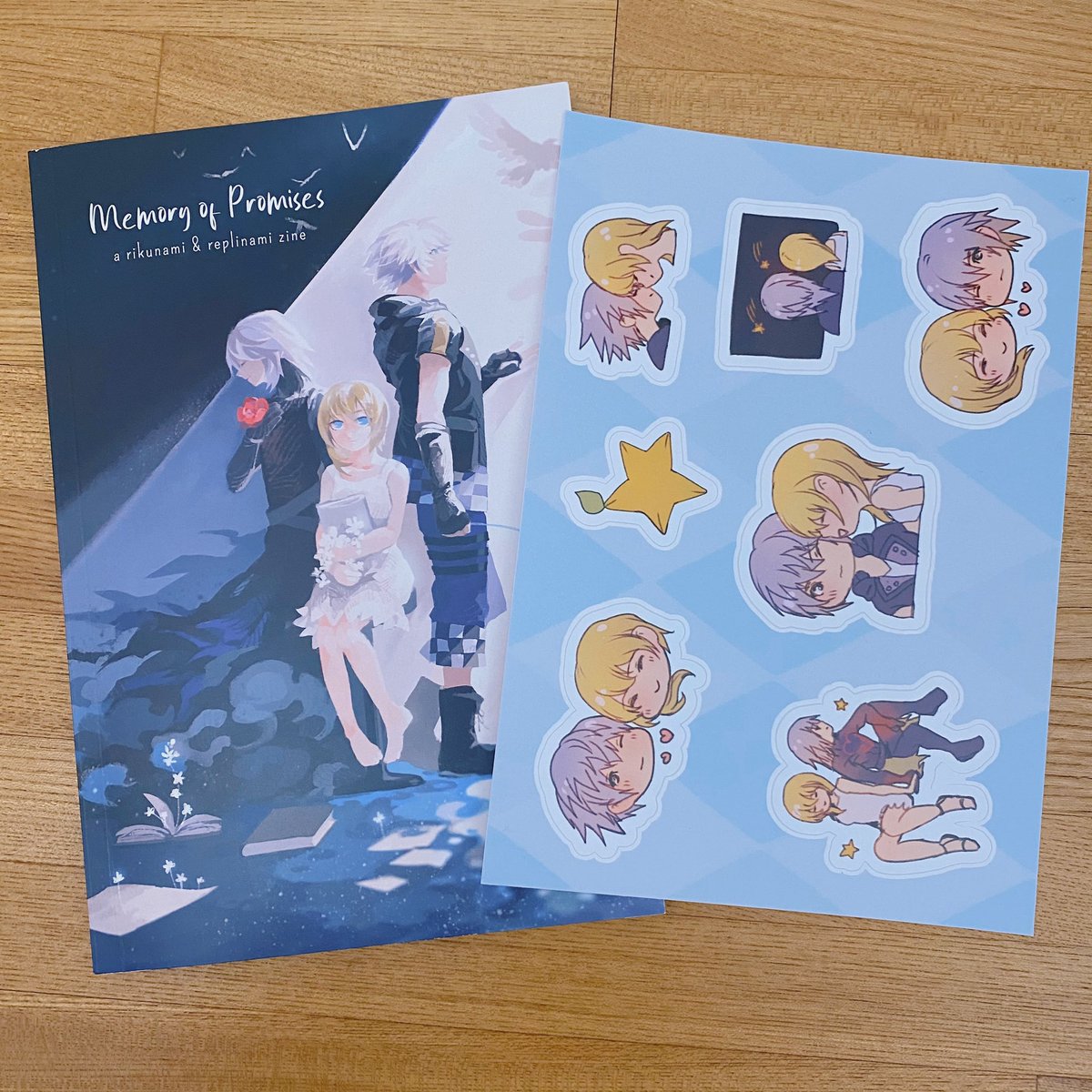 はるばる海を越えてリクナミ＆レプナミアンソロ届きました😭
ん〜〜〜ッ幸せ！！🥺💕💕

<a href="/MoPzine/">Memory Of Promises: a RikuNami & RepliNami Zine</a>