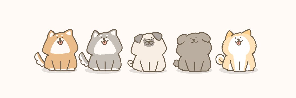 猫原のし على تويتر フリーヘッダー わんわんず