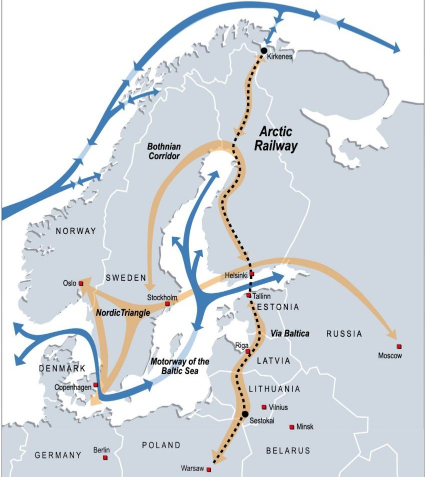 On April 26, Finland & Estonia signed an MoU on large-scale transport projects, including the  103km Helsinki–Tallinn undersea rail tunnel, Rail Baltica & North Sea–Baltic Sea corridor

The tunnel could be important for trade with Asia through the future Arctic Northern Sea Route https://t.co/DEL1M011pS