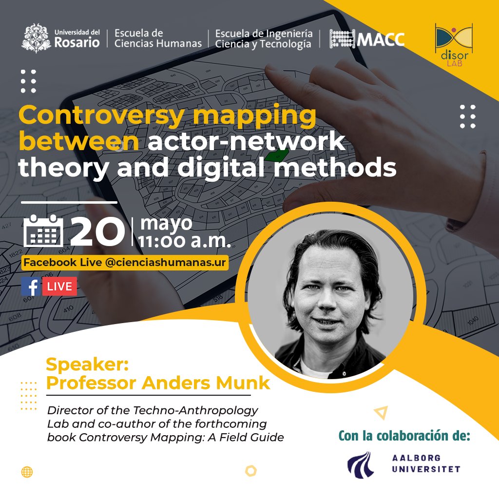 AndersKMunk's tweet photo. Although it won't be as professorial as the title suggests, it will be a reflection on #digitalmethods in #controversymapping over the past 20 years 👊💻🔥. It will also be virtual, so sadly you neither have to go to Columbia 😭 nor leave home 🥱. Join in at 6pm CEST @DiSoRLab https://t.co/XBjrDatGf2