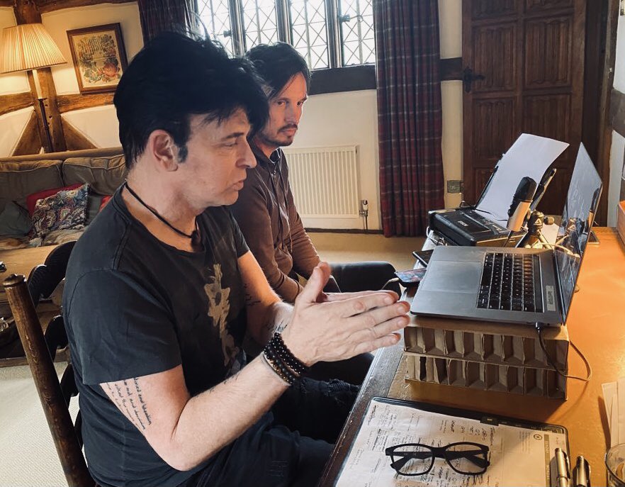 AdeFenton's tweet photo. Hugely enjoyable and full on promo day yesterday with @numanofficial in the final push for Intruder. Just one week to go. Pre-order your copy now: https://t.co/ryyFlPc4pL https://t.co/GFPuCUqjFy