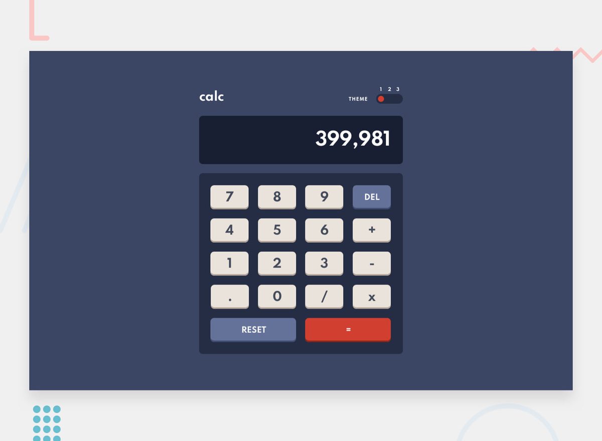 Desktop design preview for the calculator app challenge on Frontend Mentor